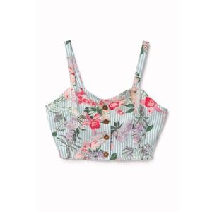 Fig & Thread Boutique Brand Floral Cottagecore Boho Crop Top Tank Medium